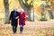 Senior Couple Enjoying Autumn Walk