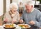 Senior Couple Enjoying Meal Together