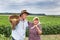 Senior couple on farmland