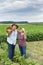 Senior couple on farmland