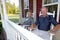 Senior couple on front porch