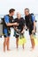 Senior Couple Having Scuba Diving Lesson With Instructor