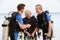 Senior Couple Having Scuba Diving Lesson With Instructor