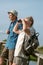 Senior Couple Hiking and Birdwatching