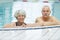 Senior couple in pool