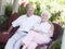 Senior couple relaxing on garden seat