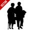 Senior couple silhouette