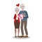 Senior couple on valentine day. Romantic holiday