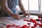 Senior female artisan creating handmade ceramics in pottery studio