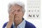 Senior lady eyes exam