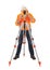 Senior land surveyor with theodolite