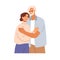 Senior love couple portrait. Old man and woman hugging. Happy aged family, spouse. Elderly wife and husband in romantic