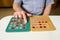 Senior man playing bingo