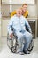 Senior man in wheelchair