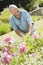 Senior man working in garden