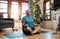 Senior man, yoga meditation and home workout in lotus pose for fitness, peace and zen energy. Calm mindset, focus