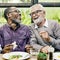 Senior Men Relax Lifestyle Dining Concept