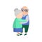 Senior old woman give a lovely hug to senior husband