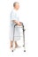 Senior patient using a walker