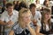 Senior students of Slovyansk School No. 9 listen to the teacher