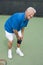 Senior Tennis Player Suffers Knee Injury