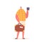 Senior Tourist Male Character with Suitcase and Foreign Passport in Trip, Elderly Man Traveling with Luggage on Vacation