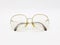 Senior Used Rusty Dirty Reading Glasses Frame and Case in White Isolated Background 02