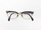 Senior Used Rusty Dirty Reading Glasses Frame and Case in White Isolated Background 07