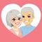 Senior Valentine Married Couple Heart