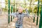 Senior Woman Exercising At Outdoor Fitness Park