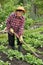 Senior woman gardening