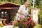 Senior woman gardening