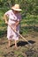 Senior woman gardening