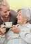 Senior woman with her granddaughter.