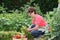 Senior woman in kitchen garden