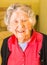 Senior woman, ninety plus years, smiling, casual clothes, medium