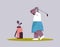 senior woman playing golf aged african american female player taking a shot active old age concept