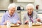 Senior women enjoying meal together at home