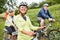 Seniors go on vacation by bicycle