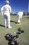 Seniors lawn bowling