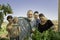 Seniors Working Together in a Community Garden