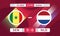 Senrgsl vs Netherlands Match Design Element. Football 2022. Soccer Competition. Football Championship Infographics. Poster,