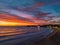 Sensational high cloud sunrise at the seaside