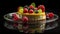 Sensational Sweet: Lemon Tart with Mango Sauce and Fresh Berry Topping
