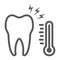 Sensetive tooth line icon, stomatology