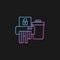 Sensitive information disposal gradient vector icon for dark theme