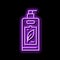 sensitive skin cream neon glow icon illustration