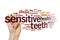 Sensitive teeth word cloud concept