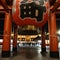 Sensoji temple night view, Asakusa. Many tourists walk at night