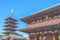 Sensoji Temple\'s Hozomon Gate and five storied pagoda.made with